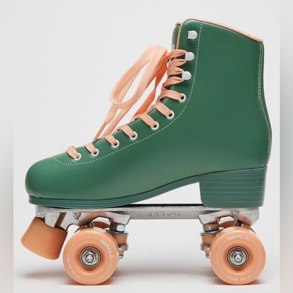 Impala Green and Peach Roller Skates - Picture 3 of 5
